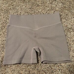 Women's Ribbed Purple Biker Shorts